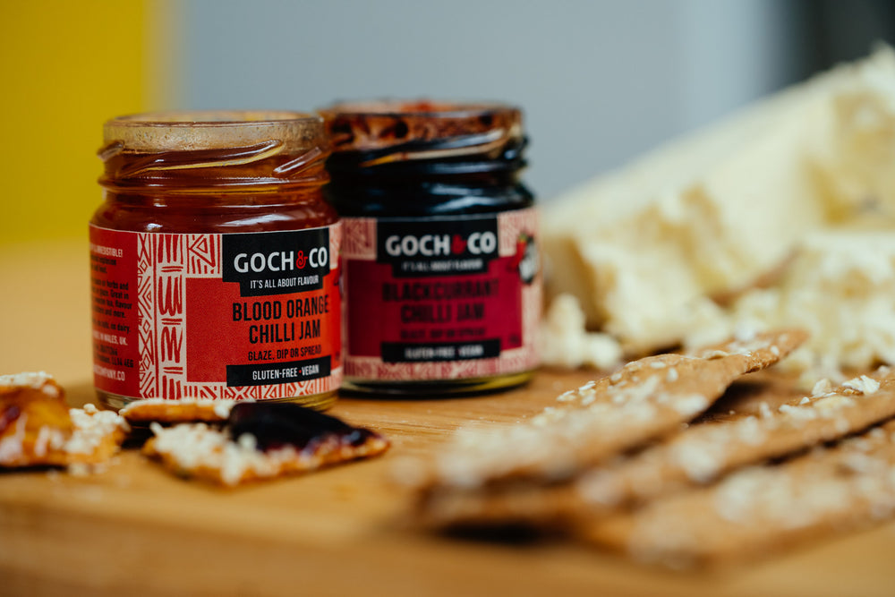 Artisan Chilli Jams perfectly paired with crackers, lemon-drizzled fresh fruit slices and your favourite cheese. A selection of craft jam flavours to choose from Award-winning Strawberry and Lime, Blood Orange and Exotic Citrusy. It’s all about flavour!